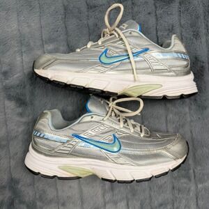 Nike Initiator Running Shoes Women 10 Silver Blue 395663-001 Y2K Dad Shoe